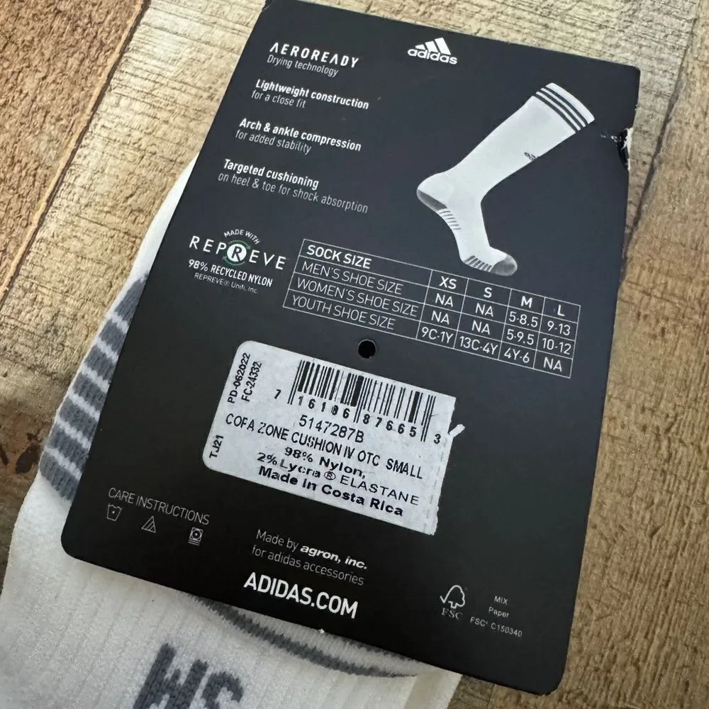 Adidas Copa Zone Cushion Soccer Socks Team  Sz S NWT Climalite New with tags